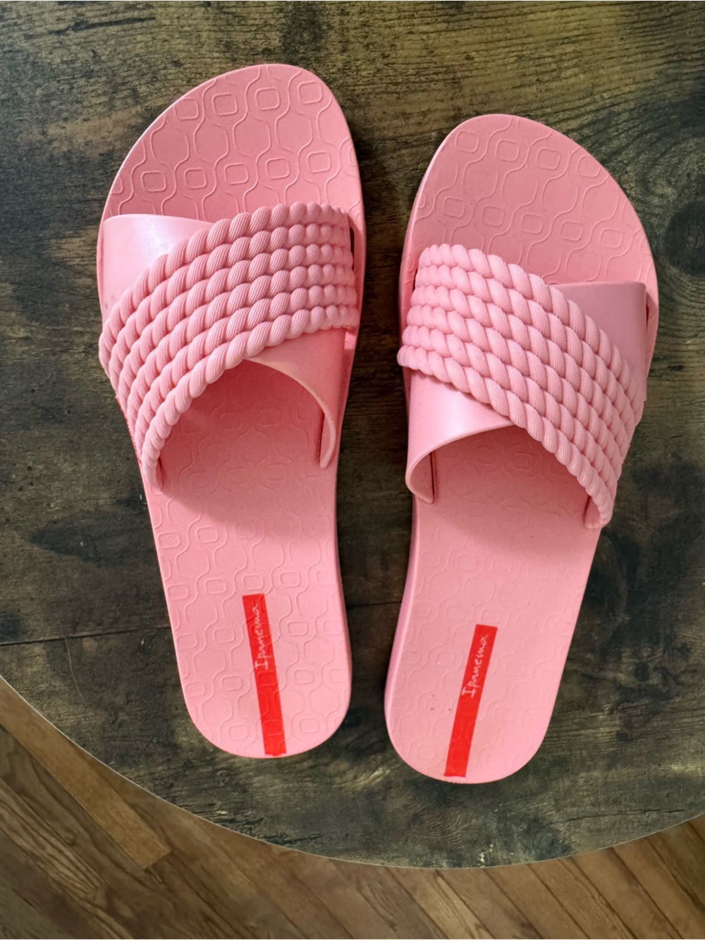 Ipanema Pink Women's Braided Slide Sandals